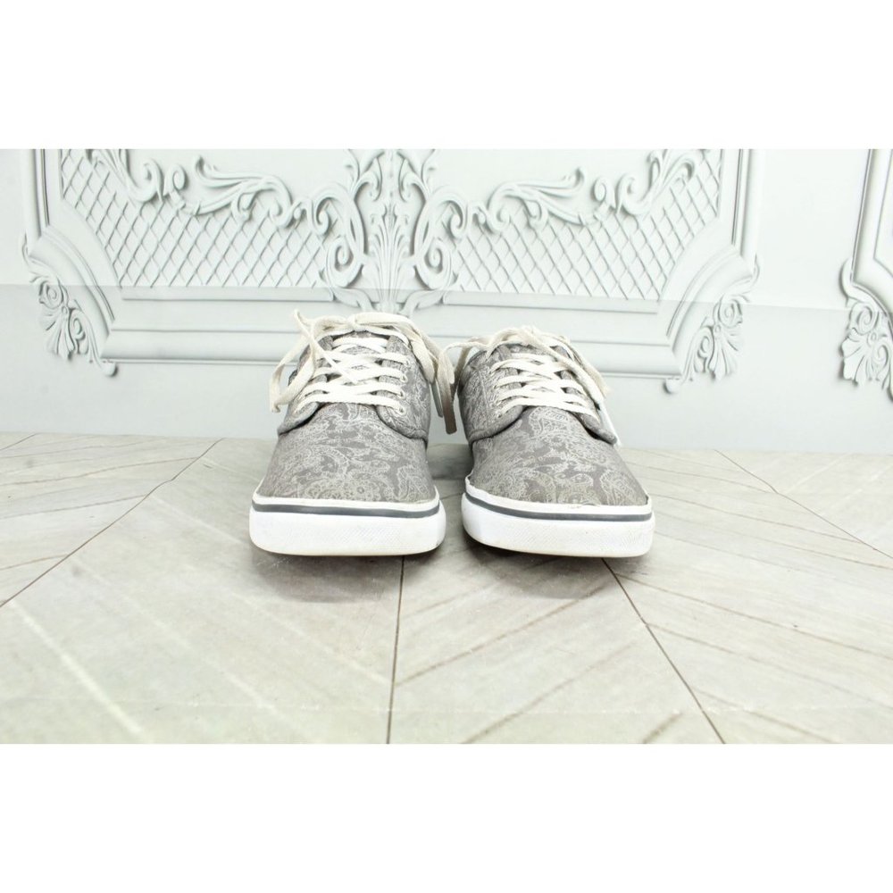 Vans Gray Atwood Floral Paisley Canvas Low Top Skate Sneakers Size 7 - Picture 4 of 9